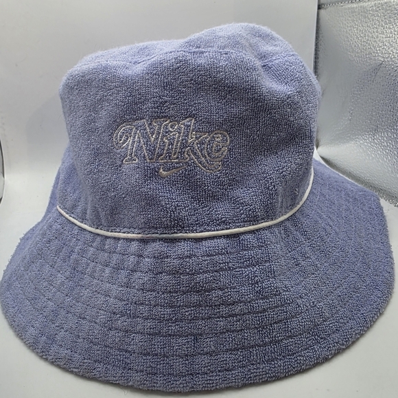 Nike Blue Terry Cloth Bucket Hat - Picture 1 of 6